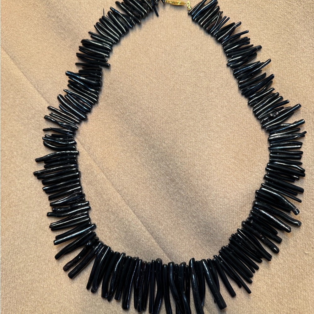 Black Coral Vintage Necklace Women Jewelry